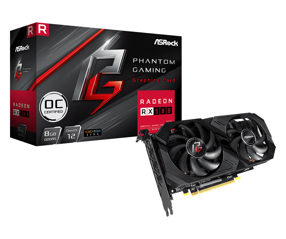 ASRock | AMD Radeon™ RX 580 Phantom Gaming U 8G OC